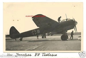 MILITÄR LUFTWAFFE JUNKERS 88 DEUTSCH WW2 VINTAGE FOTO 1940 CA CM 9 X 14 - Bild 1 von 1