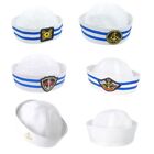 Sailors Ship Captain White Hat Adult Kids Navy Marine Cosplay Cap