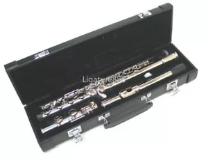 ADVANCED CONCERT SCHOOL INTERMEDIATE SILVER BAND Open Hole FLUTE W/HARD CASE - Picture 1 of 7