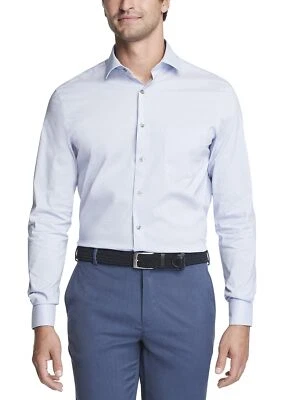 Camisa de vestir para hombre Van Heusen ajuste regular protector contra manchas elástico, azul plateado, Foto 1 de 4