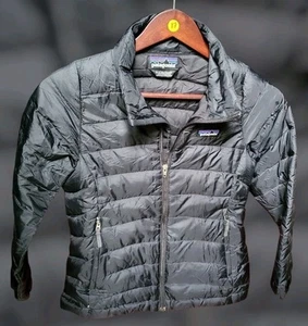 Patagonia Down Sweater Jacket Size Small 7/8 Bkack Girls Puffer Coat. Read * - Picture 1 of 7