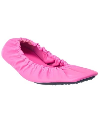 Balenciaga Tug Leather Ballerina Flat Women's Pink 36 - Image 1 of 4
