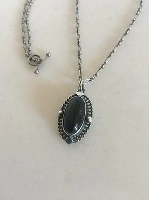 Collana Pendente Annuale 2004 In Argento Sterling Con Onice Nero. - Immagine 1 di 4