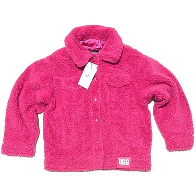 Chaqueta de Camionero UGG Australia Frankie Peluche Sherpa Polar Talla L Solferino Hot Pnk Foto 1 de 4