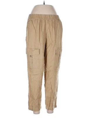 MICHAEL Michael Kors Women Brown Linen Pants L - Image 1 of 4