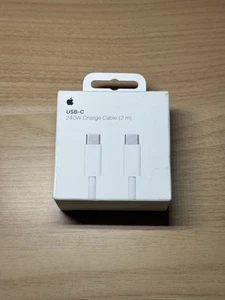 GENUINE Apple 240W USB-C Woven Charge Cable 2M- MU2G3ZM/A - White - Photo 1 sur 5