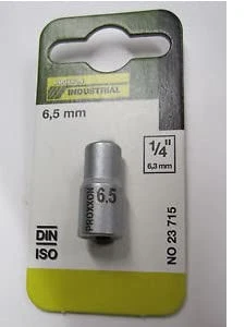 PROXXON 2223715 - Vaso corto nero, hex 1/4" 6,5 mm EZd1 - Immagine 1 di 1