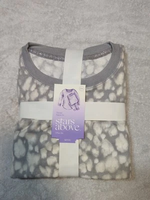 ☃️ Juego de Pijama Térmico Estrellas Sobre Estampado Leopardo 2 Piezas Gris Blanco XXL 🆕 Foto 1 de 3