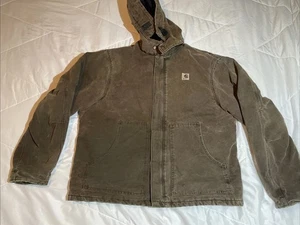VINTAGE Carhartt J22 Quilt Lined Dark Brown Duck Arctic Jacket USA Size XL Tall - Bild 1 von 15