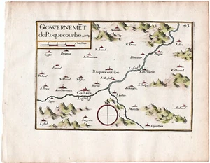 1634 Nicolas Tassin Map Roquecourbe, Castres, Saix, Lacrouzette, Vabre, France - Picture 1 of 1