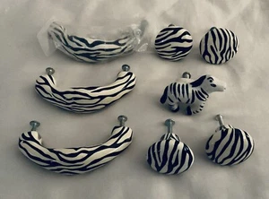 Perillas y asas decorativas a rayas de cebra - Imagen 1 de 2
