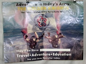 Vintage U.S. Army Golden Knights Parachute Team recruiting poster 1976 - Picture 1 of 3