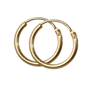 PAAR 750 gelb GOLD 18K gestempelt Creolen Ohrringe Ohrstecker 13mm 1756 - Bild 1 von 3