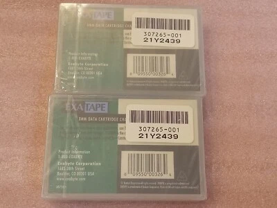 LOTE DE 2 CARTUCHOS DE CINTA DE DATOS EXABYTE 160mXL 8mm D8 nuevos 160m 160XL EL P/N 307265 Foto 1 de 3