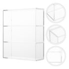  Bookcase Model Acrylic Dollhouse Display Cabinet Clear Shelves