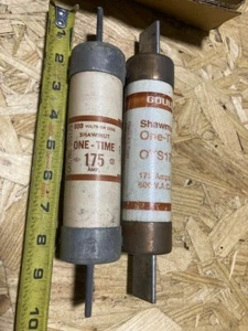 Lote de (2) fusible Shawmut OTS 175 único 175 amperios probado y garantizado para funcionar - Imagen 1 de 2