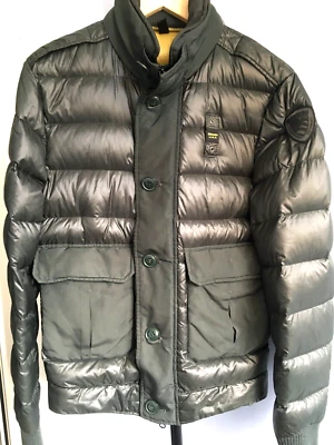 AZUL EE. UU. Hombre Acolchado Abajo Bomber Chaqueta Abrigo Foto 1 de 4