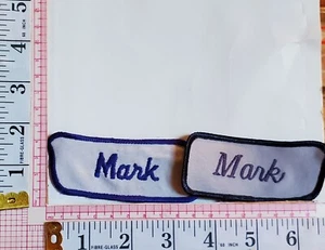 Mark Name Tag Uniform Patches Badges Applique Crest Logo Emblems Lot Of 2 - Picture 1 of 1