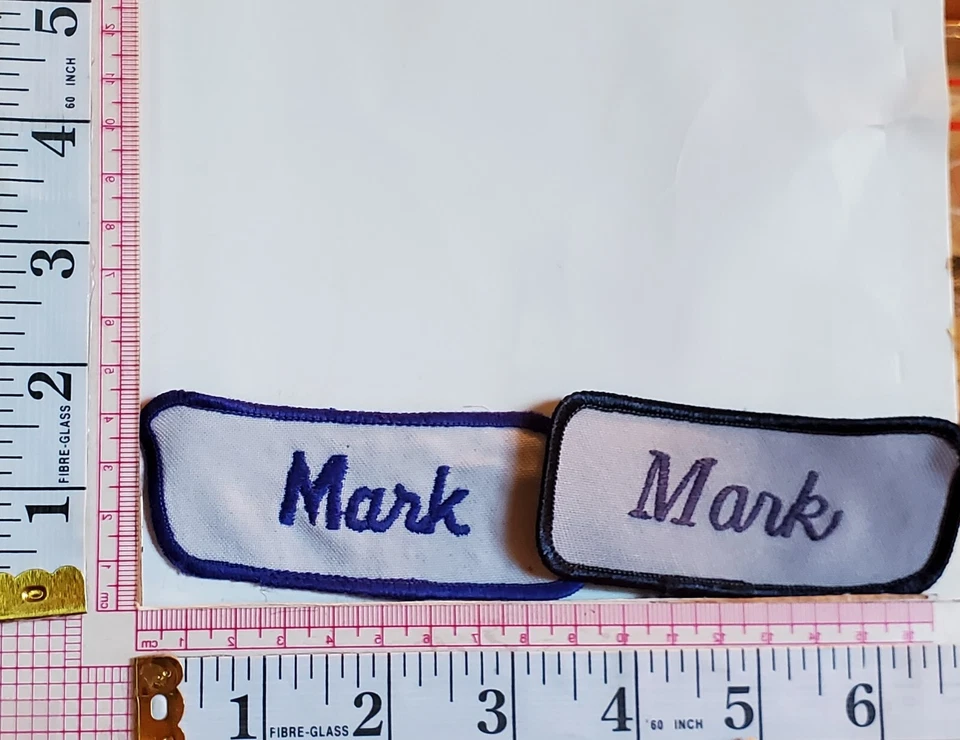 Mark Name Tag Uniform Patches Badges Applique Crest Logo Emblems Lot Of 2 - Image 1 of 1