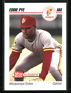 Eddie Pye 1992 SkyBox AAA Albuquerque Dukes #9 Baseball Card