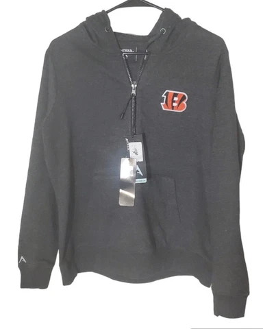 NWT NFL Team Apparel Women's Cincinnati Bengals Gray Hoodie Sz XL Antigua Cover