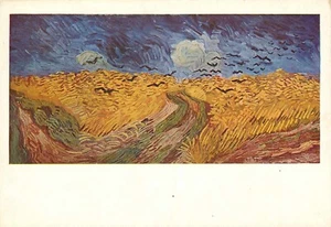 Arte postal Van Gogh campo de trigo con cuervos de colección - Imagen 1 de 2