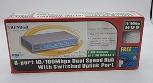 TRENDNET TE100-DX8E PLUS 8 PORT W/POWER SUPPLY NEW SEALED - Picture 1 of 7