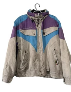 Chaqueta de esquí de invierno vintage Couloir Entrant GII gris años 90 ColorBlock abrigo para hombre 42 - Imagen 1 de 13