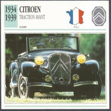 EDITO-SERVICE S A 1991 CLASSIC CARS-1934-1939-CITROEN TRACTION AVANT