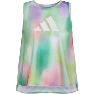 NWT adidas Girls' Stripe Back Tank Top Size L (14) Mint Rush Tie dye - Picture 1 of 2