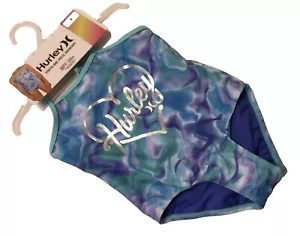 Hurley Jugend Größe 4 Einteiler UPF 50+ Mädchen Aurora grün Badeanzug - Bild 1 von 4