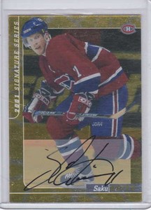 Saku Koivu 2001-02 IN the Game GOLD Signature Series Autograph 163