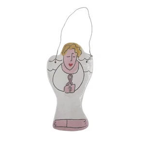 Sandra MAGSAMEN SILVESTRI Ceramic ANGEL Wall Hanging 'Someone To Watch Over You' - Picture 1 of 5
