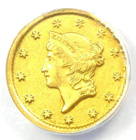 1851-O Liberty Gold Dollar G$1 - Certified ANACS XF40 Detail - New Orleans Coin Cover