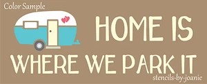 Casa rodante Joanie Stencil Home Park It cámper vintage corazón amor familia campamento hágalo usted mismo - Imagen 1 de 8