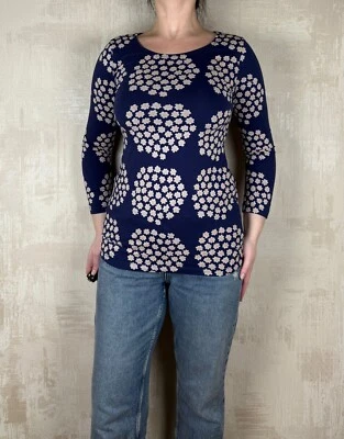 Top para mujer Marimekko Mika Piirainen multicolor floral algodón manga 3/4 talla S Foto 1 de 4