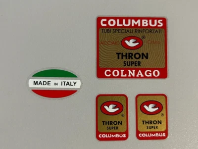 Columbus THRON Super Colnago* marco + 2 calcomanías de horquilla, pegatinas Foto 1 de 4