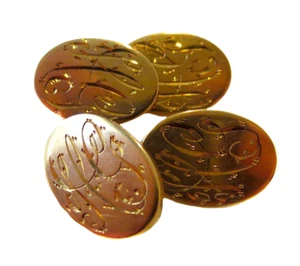 Cufflinks Antique - Victoria Era 15K Gold English - William Moore - Picture 1 of 7