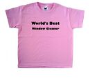 World's Best Window Cleaner rose T-shirt enfants