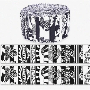 Paisley Patchwork Delight: 40-Piece Cotton Quilting Strips - Picture 1 of 7