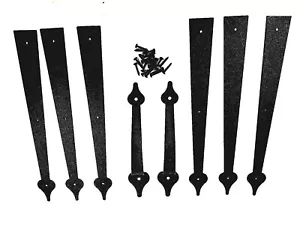 Cerniere per porte garage fienile maniglie metallo finto ferramenta set 6 completo - Foto 1 di 5