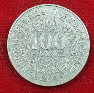 100 Francs 1978 West Africa Paris Coin Coin - Picture 1 of 2