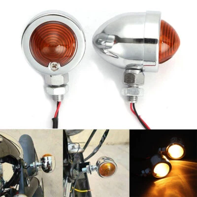 Motorcycle Bullet Turn Signals Blinker Lights For Yamaha Road Star MM XV1600AL - Image 1 of 4