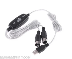 CAVO USB INTERFACCIA MIDI ADATTATORE IN OUT PC AUDIO TASTIERA/EXPANDER - Foto 1 di 1
