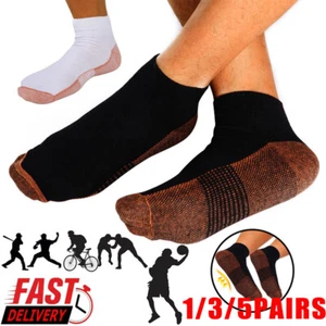 1-5 pares de calcetines para fascitis plantar infundidos compresión pie arco soporte alivio del dolor - Imagen 1 de 39
