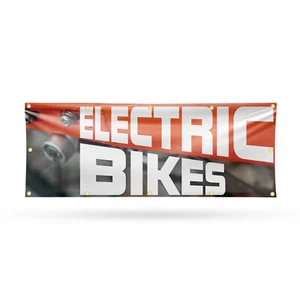 Elektrofahrräder Vinyl Banner Schild mit Metallösen robust einseitig - Bild 1 von 21