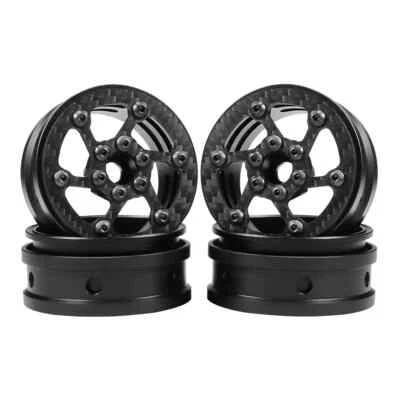 Rodas de fibra de carbono 2,2" aro de cubo para 1/8 1/10 Rock Crawler Capra SCX10 Pro TRX4 - Imagem 1 de 4