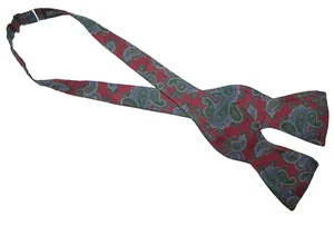 LITTORIO BOW TIE 100% Silk F73904 Made in Italy - Picture 1 of 3