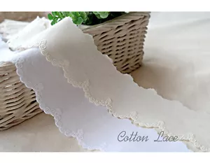 14YDS Rosa Ricamata Broderie Anglaise Cotone Pizzo Bordo 1,7" (4,3 cm) yh1464c - Foto 1 di 3