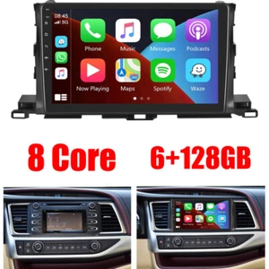 Radio estéreo para Toyota Highlander 2014-19 6+128 GB Android 13 autos CarPlay GPS - Imagen 1 de 23